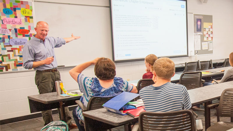 teacher in classroom