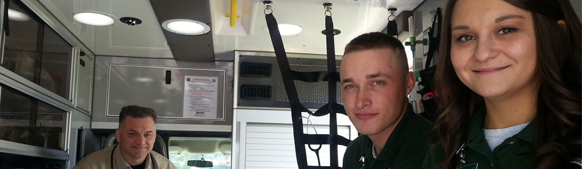 inside an ambulance