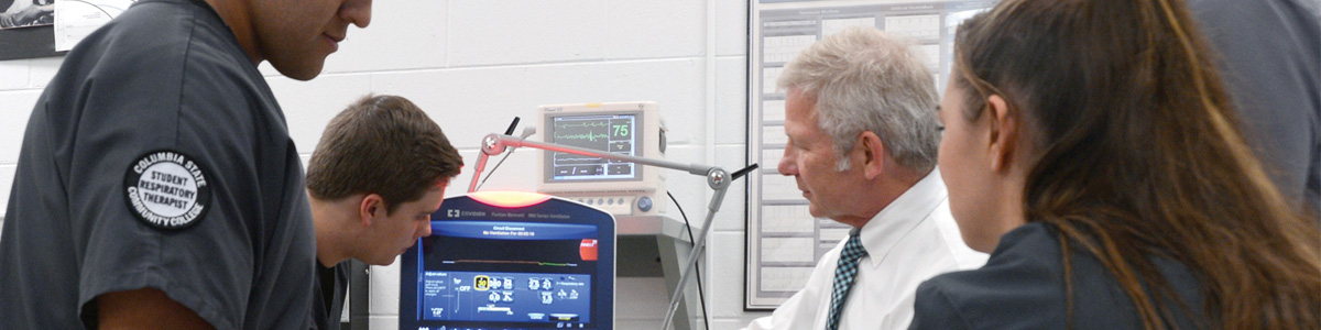 respiratory care students training