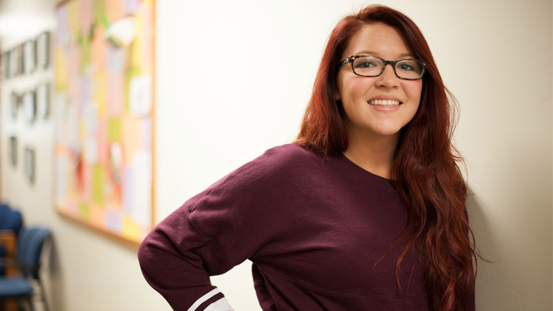 smiling female student