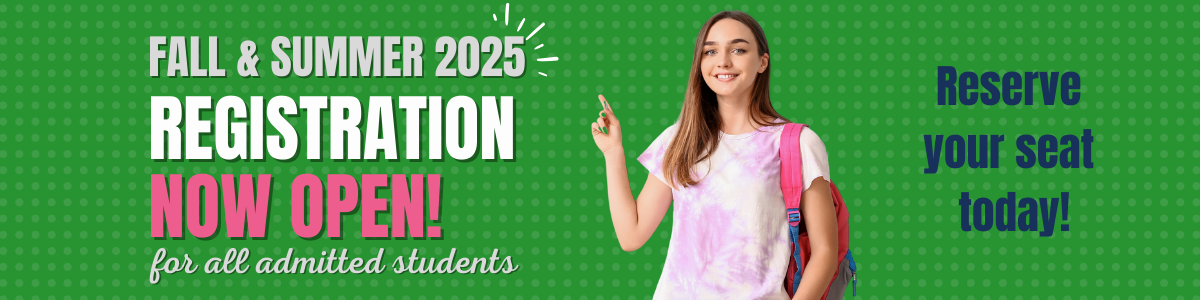 Registration Now Open for Admitted Students