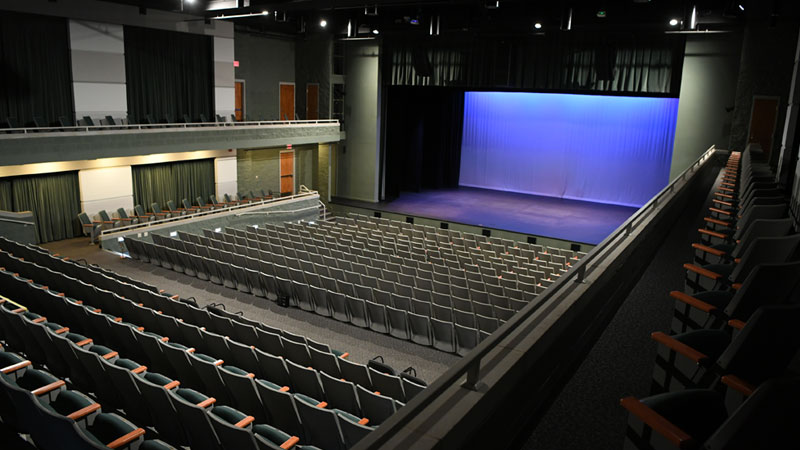 inside of empty Cherry Theater