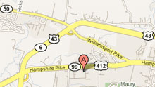 google map of Columbia campus