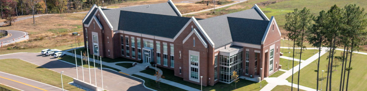 aerial view of Lawrence Campus