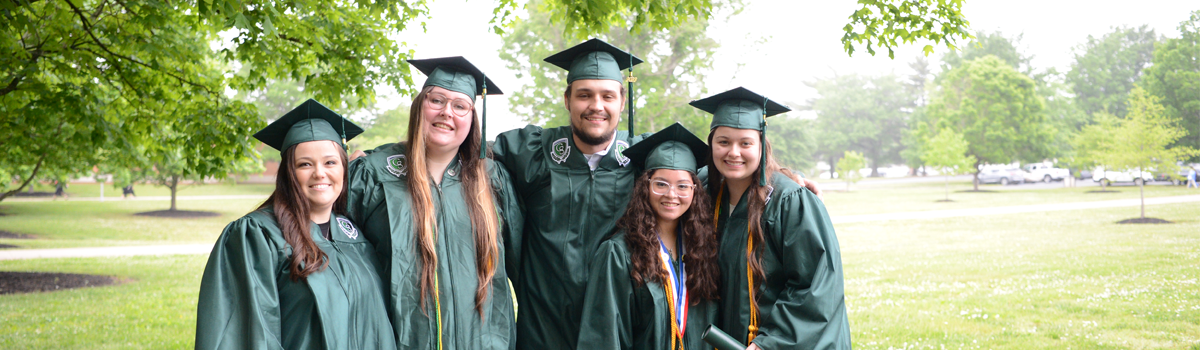students at commencement