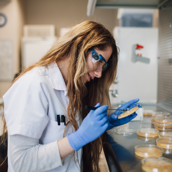 student doing experiments