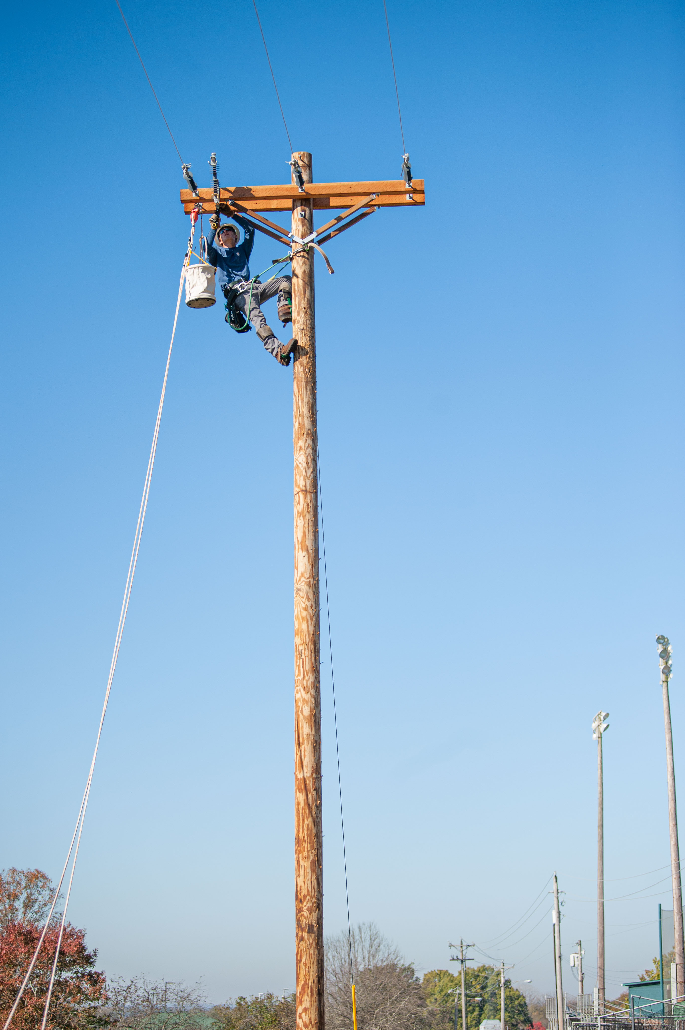 Riggs on a utility pole