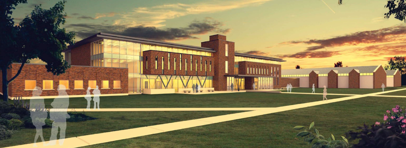 Rendering by Summerville Architecture of the proposed Southern Regional Technology Center at Columbia State Community College.