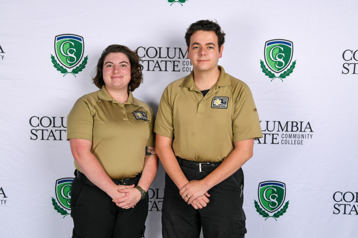 Pictured (left to right): Marshall County paramedic graduates Andie Strasser and Nathan Pruitt.