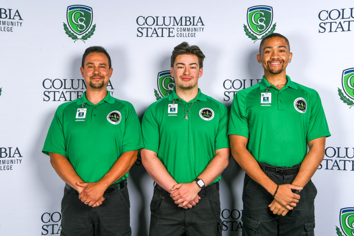 Photo Caption (DSC_7491): Pictured (left to right): Williamson County emergency medical technician graduates David H. Tenpenny, Scott L. Faver and Kazman E. Yarbrough.