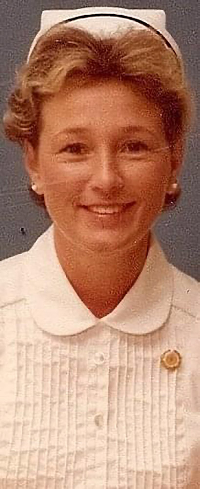 Judy M. Sanders in her nursing uniform.