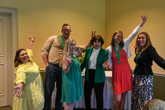 Students received the President’s Leadership Society medallion for completing all requirements of the leadership training program prior to graduation. Throughout the program, students attend a leadership retreat, enjoy exposure to the arts, participate in workshops and campus life, develop civic understanding and give back to the community through service. (Pictured, left to right): Tia Miller, Columbia State coordinator of student development; Christopher Smith; Brianna Dipoalo; Dr. Janet F. Smith, Columbia State president; Rachel Jones; and Pearl Mullins. Not Pictured: Alena Daniel and Marie Wallner.