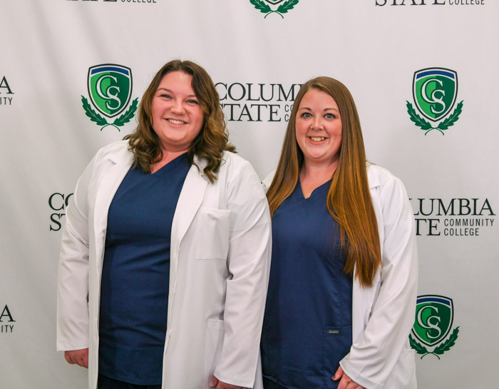 Pictured (left to right): Bedford County nursing graduates Kaylee D. Sullivan and Tara B. Bledsoe.