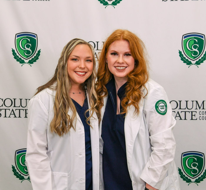 Pictured (left to right): Wayne County nursing graduates Mickylie F. Bratton and Sarah B. Hensley.