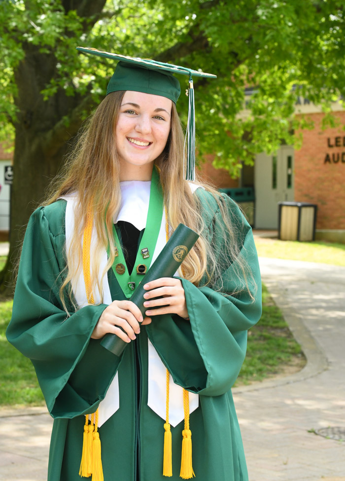 Franklin native Miranda Hart graduated Summa Cum Laude with an Associate of Arts degree in communication studies. A member of the President’s Leadership Society, she served as public relations secretary for Phi Theta Kappa and as the Williamson Campus senator for the Student Government Association. Hart is a HOPE scholarship recipient and a Tennessee Promise student who is also recognized with an Academic Excellence Award, the Spring 2022 President’s List, the 2023 SGA Outstanding Senator of the Year and has received the Williamson Campus Leadership Award. Her sister, Mikayla Hart, is also a Columbia State alumna. She plans to transfer to a four-year university to complete her bachelor’s degree, and hopes to eventually have a career in event planning. “I am most proud of making an effort to be involved because it transformed my college experience in a beneficial way,” she said.