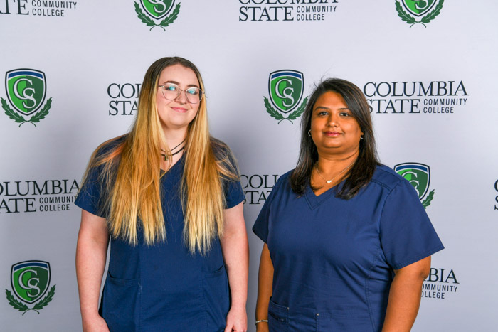 Pictured (left to right): Williamson County graduates Morgan White and Shamira Mavani. 