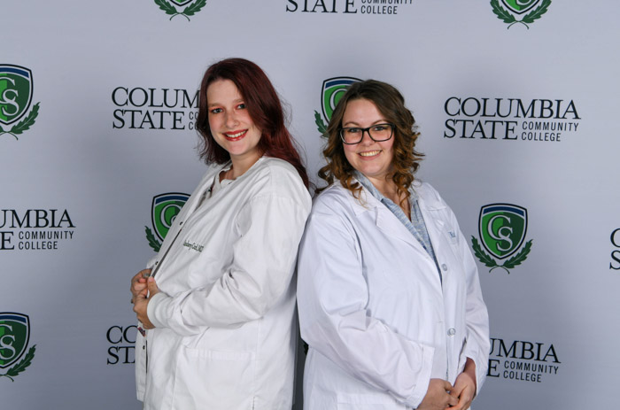 Pictured (left to right): Giles County graduates Lindsey Curl and Makala Prince.