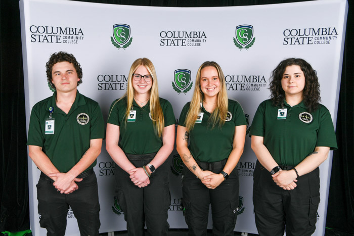 Pictured (left to right): Lawrence County advanced emergency medical technician graduates Paul Morrow, Morgan Armstrong, Alexandra Harrell and Kristie Veseli-Smith.