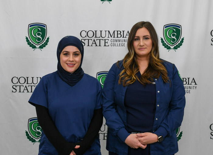 Pictured (left to right): Davidson County graduates Layla Sindy and Kayla Horr.