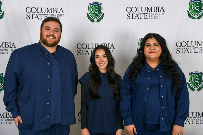 Pictured (left to right): Lawrence County graduates Matney Clifft, Alei Stephens and Maria Paula Crutcher.