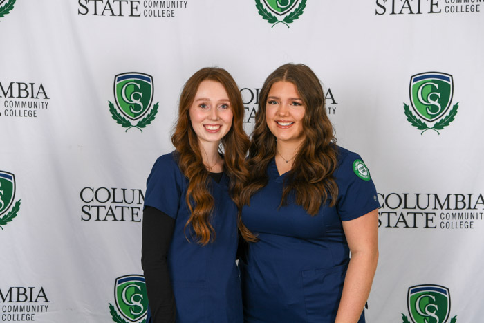 Photo Caption (DSC_7342): Pictured (left to right): Giles County graduates Milayna Morgan and Jenna Counts. 