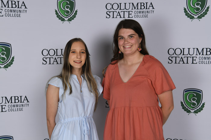 Pictured (left to right): Cannon County graduates Katie Waycaster and Abbye Moore.