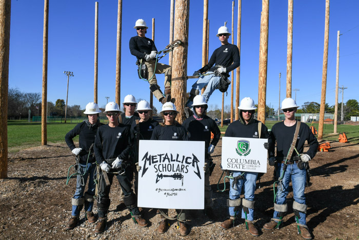 Fall 2024 Pre-Apprentice Lineworker Metallica Scholars Initiative recipients  