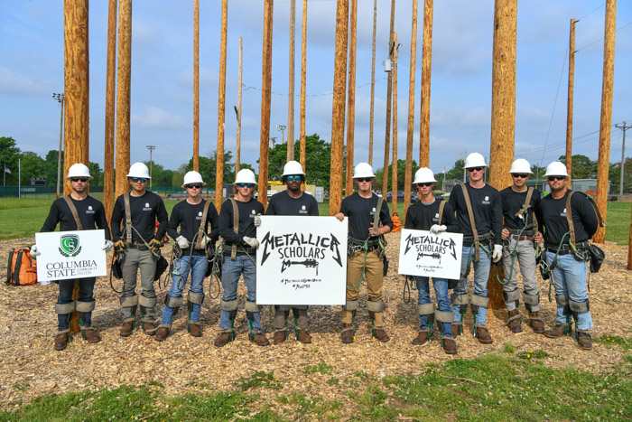 Spring 2025 Pre-Apprentice Lineworker Metallica Scholars Initiative recipients.