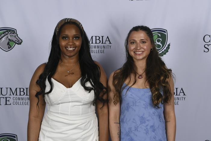 Pictured (left to right): Davidson County graduates Ja’Mia Thompson and Isabelle Tiesler.