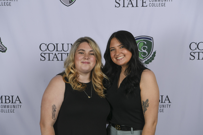 Pictured (left to right): Lewis County graduates Jaden Harris and Mayce Collins.