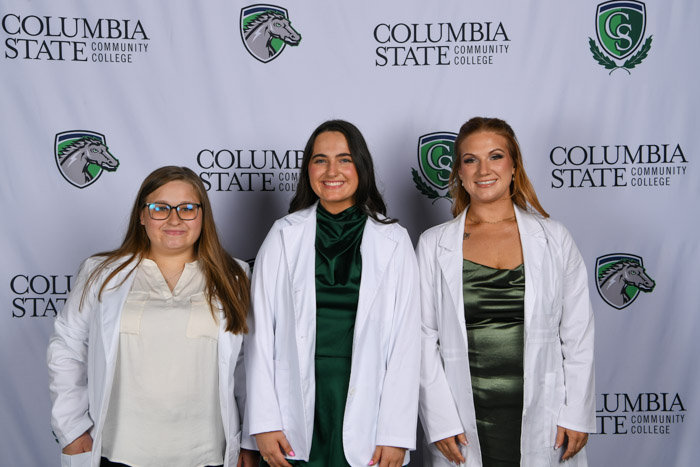 Pictured (left to right): Bedford County graduates Chloe Gazaway, Gracy Calvert and Megan Perry.