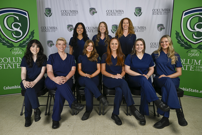 Pictured (standing, left to right): Williamson County graduates Lizbeth Montesinos, Tiffany McCurdy and Melissa Helton. Pictured (sitting, left to right): Zoe Giltz, Brittany Ebey, Allie Perkins, Roni McKernan, Emily Brown and Emily Jordan.