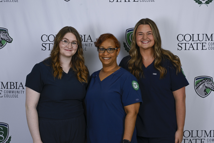 Pictured (left to right): Rutherford County graduates Presleigh Wiggins, Montoya Porter and Shelby Parker.