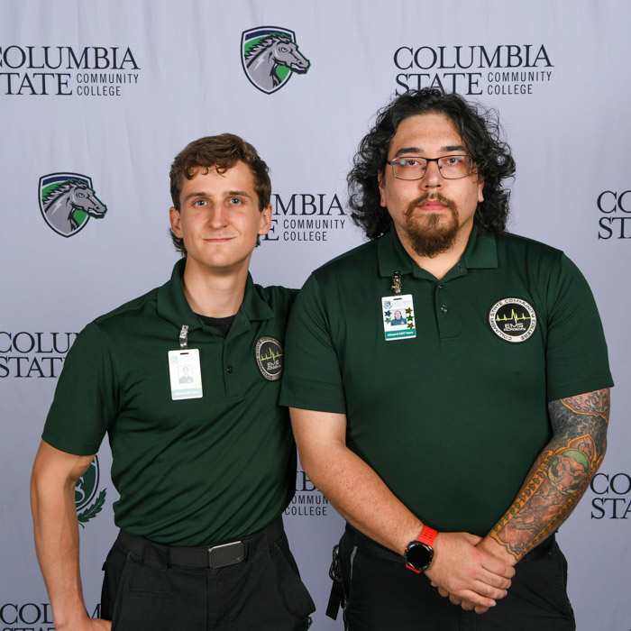 Pictured (left to right): Giles County advanced emergency medical technician graduates Rylan Vickers and Han Tran.