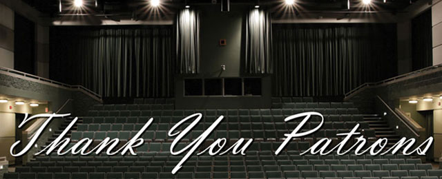cherry theater with words Thank You Patron