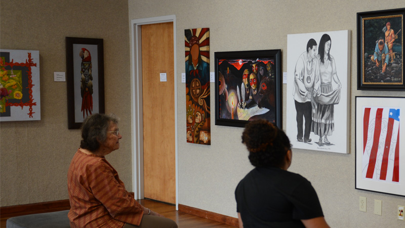 several people in Pryor Gallery