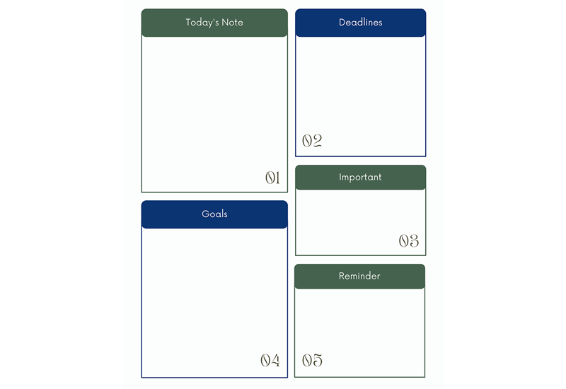 example of study sheet