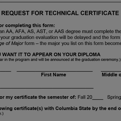 click to open request for technical certificate form