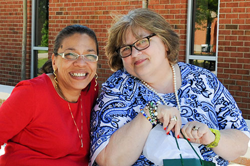 Cheryl and Beverly earned the 25-year service award