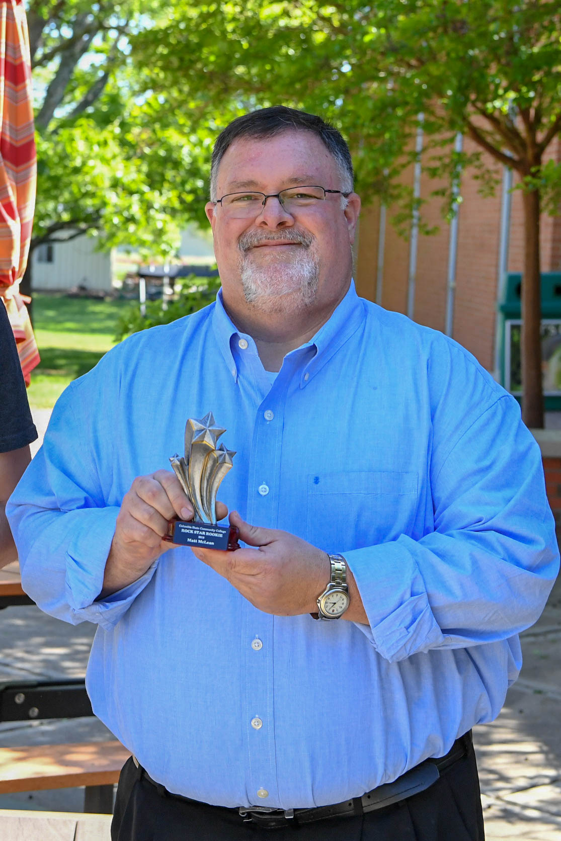 Matt Mclean receives the spirit award