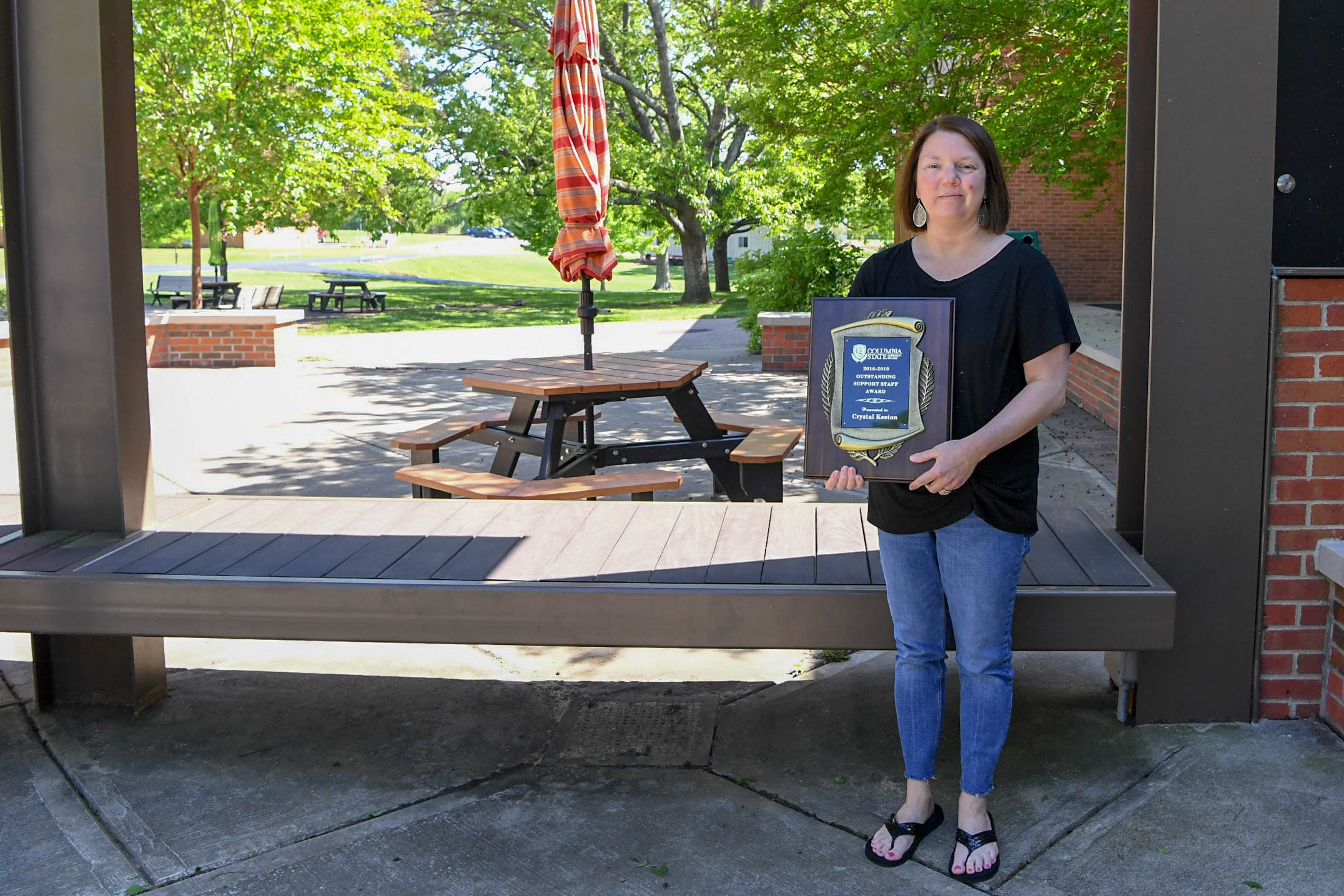 Crystal Keeton was presented the support staff award