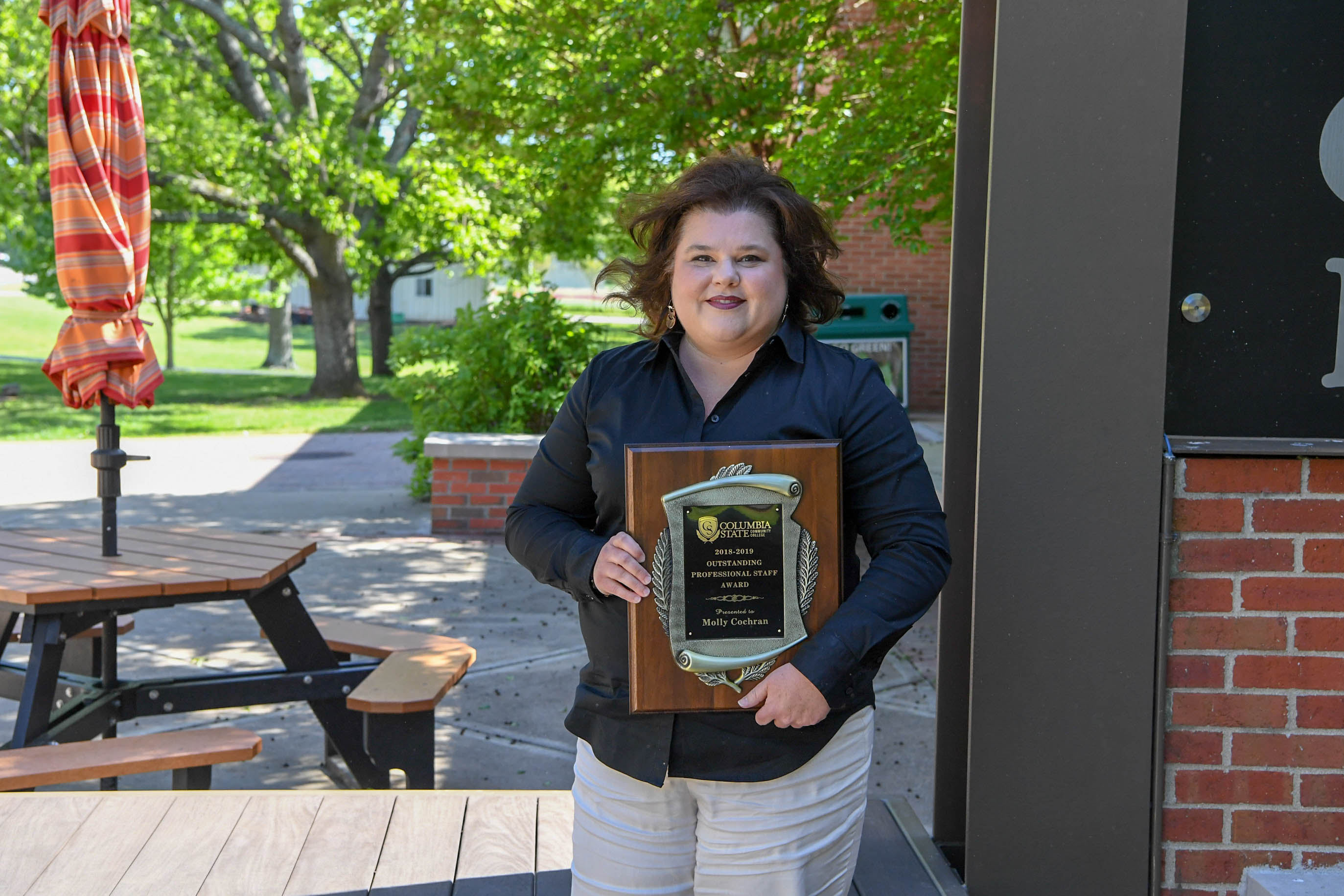 Molly Cochran was presented the professional staff award