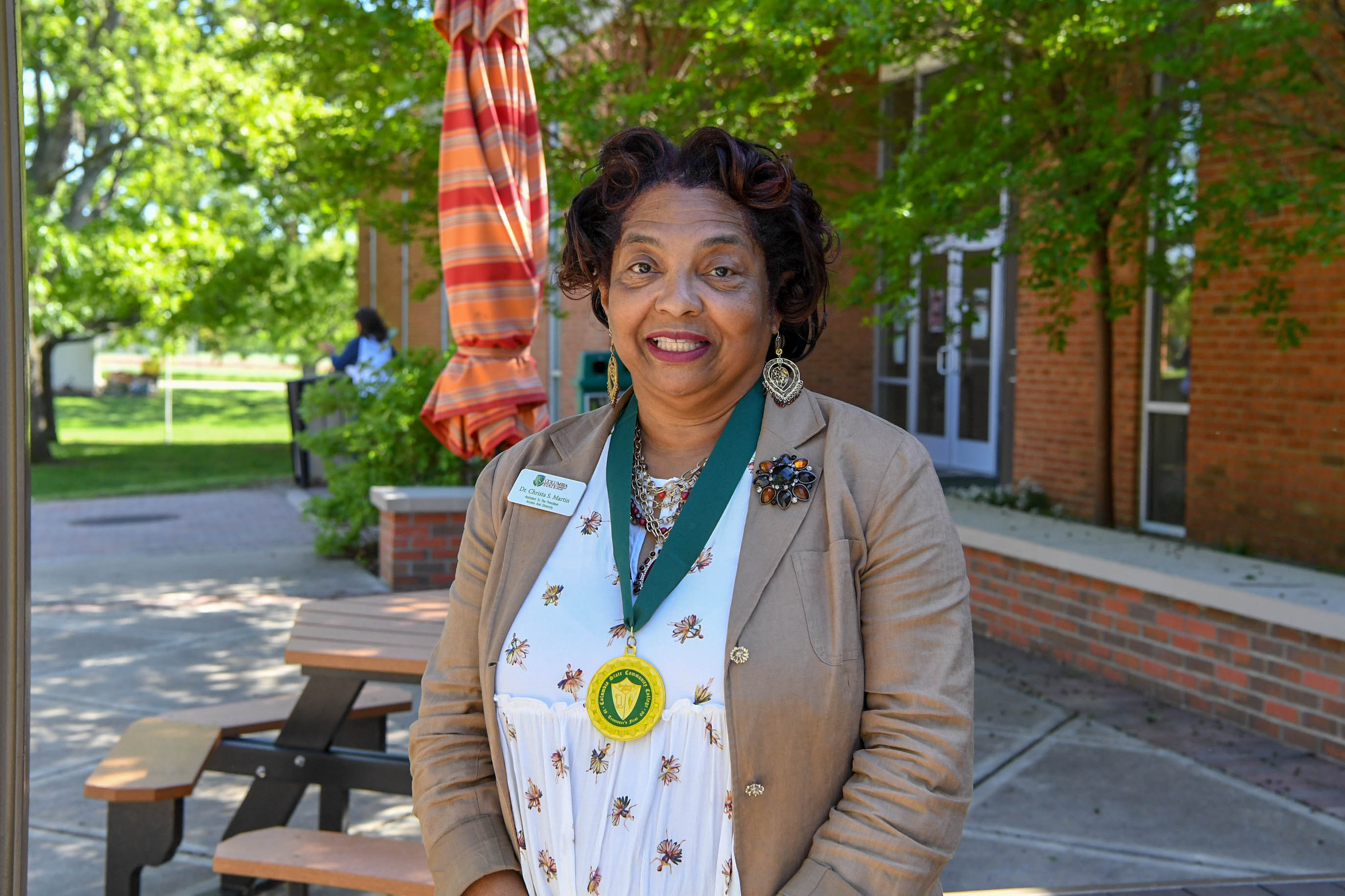 Christa Martin was awarded the president's medal