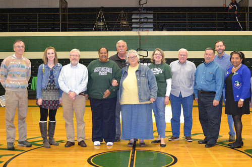 Faculty,-Staff-Apprciation several faculty, staff acknowledged at game