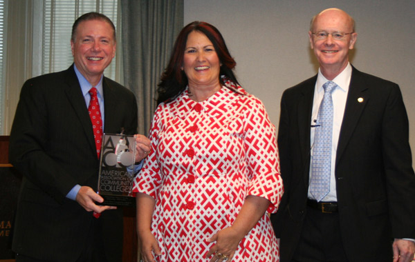 H. Alan Watson, Maury Regional CEO; Bethany Lay, Columbia State vice president for advancement and executive director of the Columbia State Foundation; and Houston Parks, Maury Regional Board of Trustees chair.