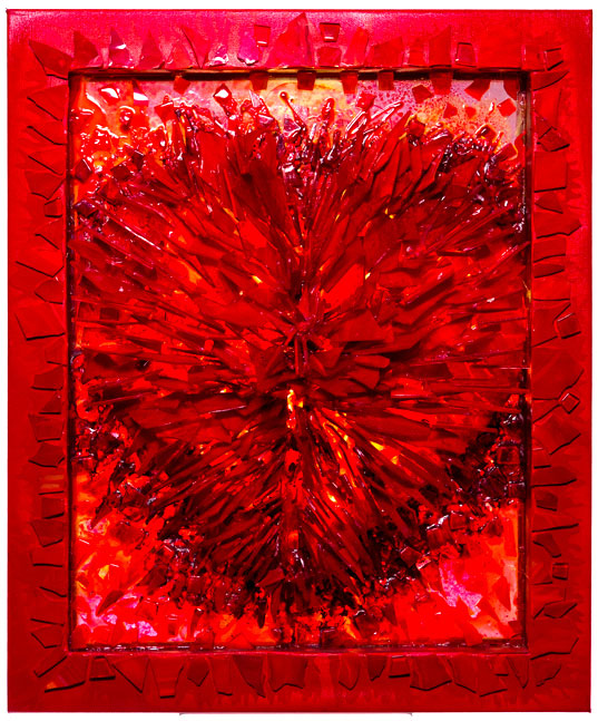 Shattered Art titled Shattered_Red heart