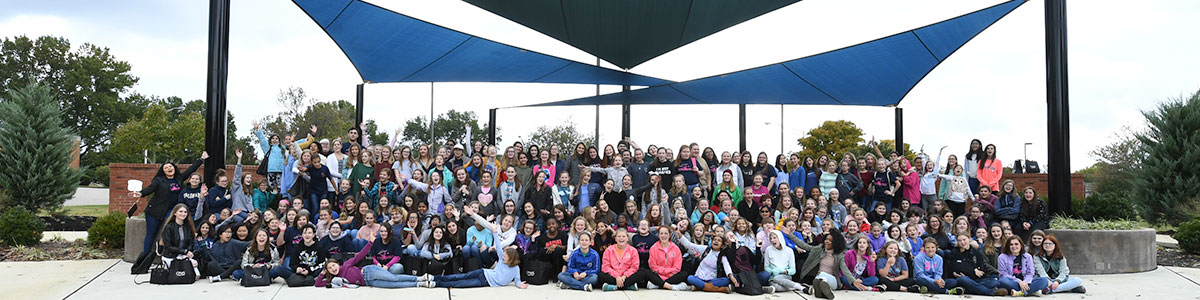 group shot of STEM girls participants