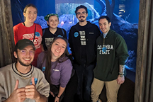 Group of six students