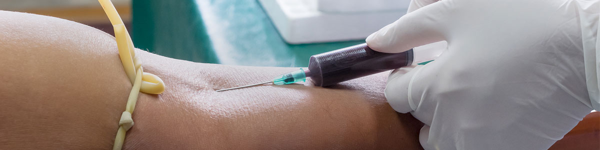 patient getting blood drawn